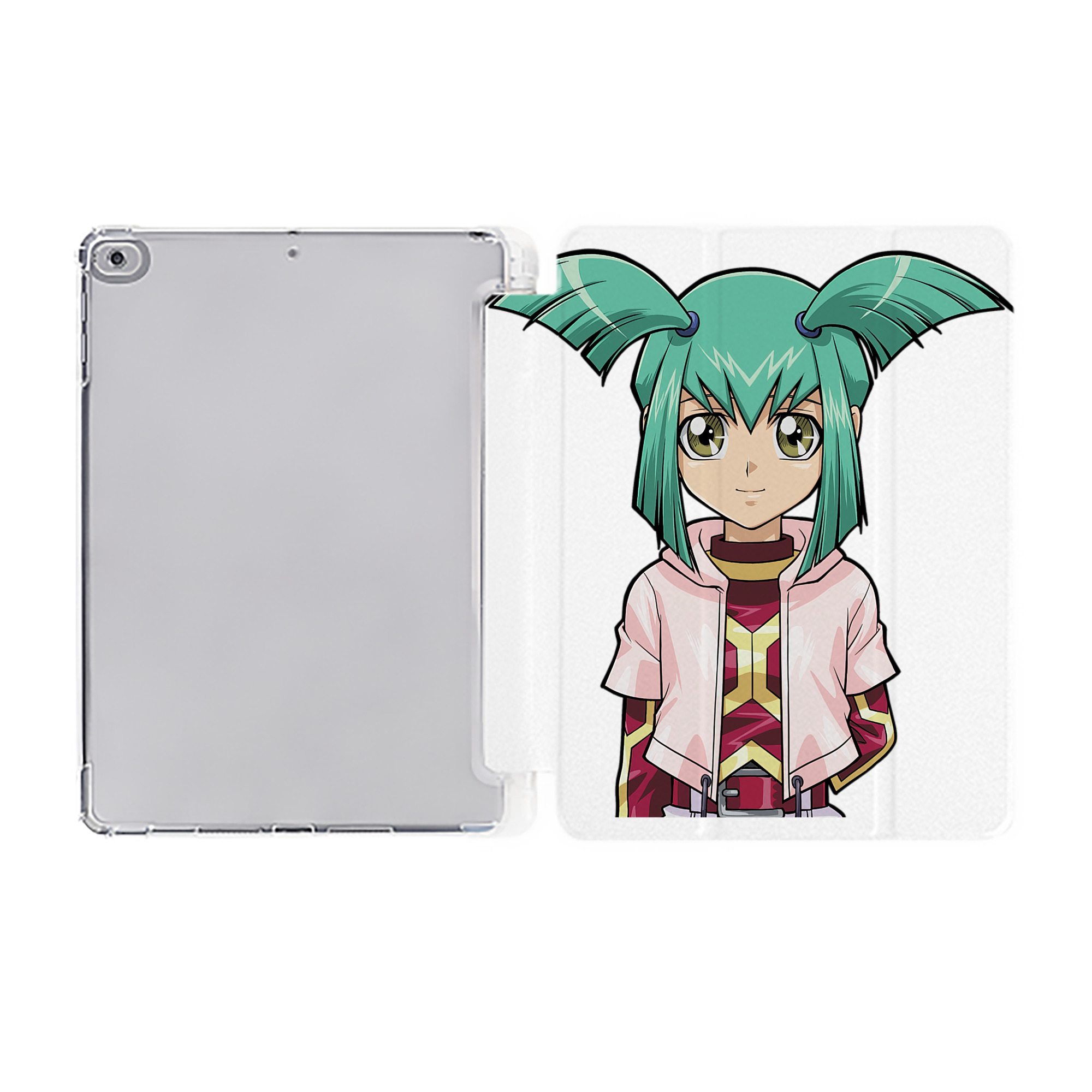 （画像用） 遊☆戯☆王 Yu-Gi-Oh! IPad ケース ペン収納付き 三つ折りスタンド PUレザー×シリコン 対応機種9.5/10.5/10.9インチ